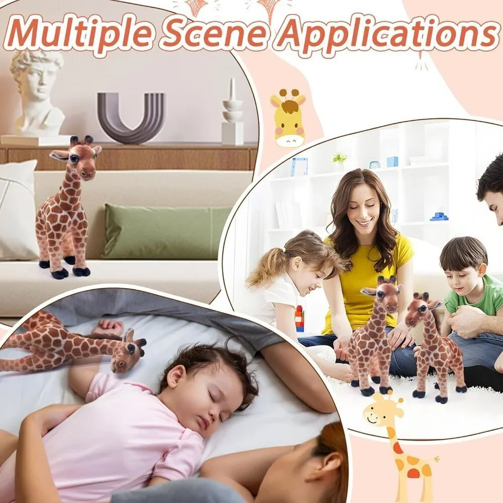 14'' Lifelike Stuffed Giraffe Doll, Cute Soft Stuffed Animals Plushies Toys